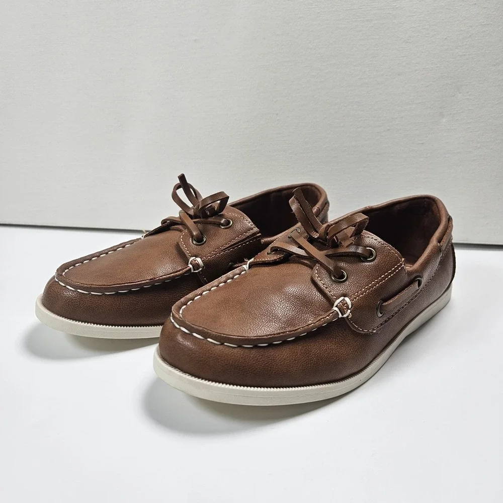 NEW Cat & Jack Toddler Boys Abbott Flats Slip‎ On Loafers Brown Sz 3